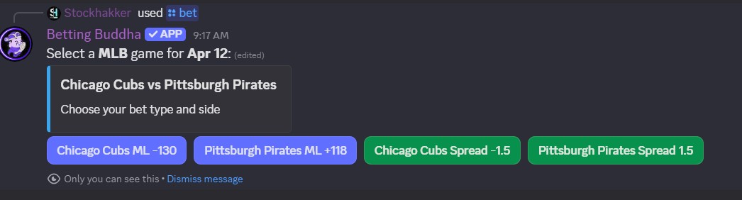 Bet Placement Form